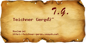 Teichner Gergő névjegykártya